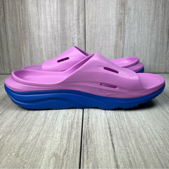 Hoka One One Ora Recovery Slide 3 Purple Blue Slide Comfort Shoe Mens Size 12 13 main image 7